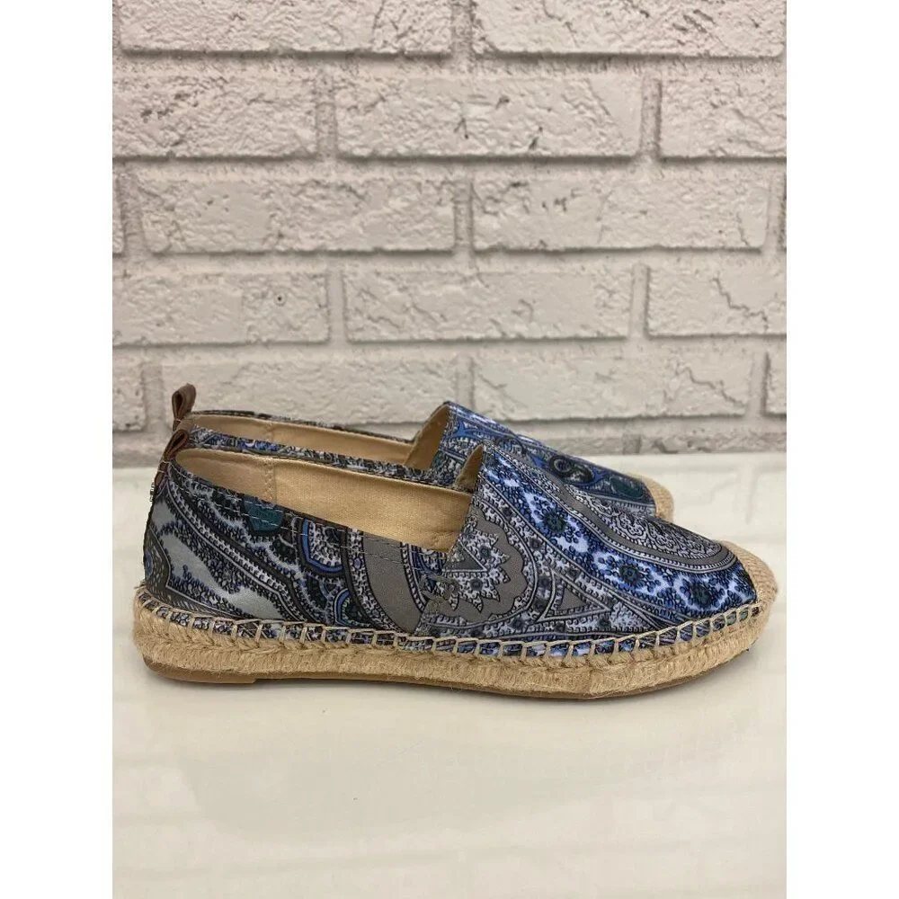 Sam Edelman Paisley Print Fabric Espadrille Shoes Size 5.5M